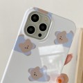 For iPhone 15 Pro Painted Pattern PC Phone Case(Papa Bear)