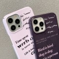 For iPhone 15 Painted Pattern PC Phone Case(Alphabet Black)