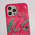 For iPhone 15 Painted Pattern PC Phone Case(Ice Cream Cone)