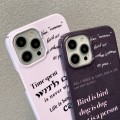 For iPhone 15 Plus Painted Pattern PC Phone Case(Alphabet Black)