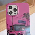 For iPhone 15 Plus Painted Pattern PC Phone Case(Sweet Cool Girl)