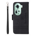 For OPPO Reno11 5G Global BETOPNICE Dual-side Buckle Leather Phone Case(Black)