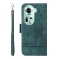 For OPPO Reno11 5G Global BETOPNICE Dual-side Buckle Leather Phone Case(Green)