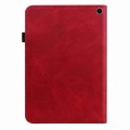 For Amazon Kindle Fire HD 8 2022 Embossed Striped Leather Tablet Case(Red)