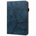 For Amazon Kindle Fire HD 8 2022 Embossed Striped Leather Tablet Case(Blue)
