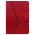 For Amazon Kindle Paperwhite 5 2021 Embossed Striped Leather Tablet Case(Red)