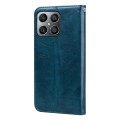 For Honor X8a Oil Wax Texture Leather Phone Case(Blue)