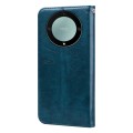 For Honor X9b Oil Wax Texture Leather Phone Case(Blue)