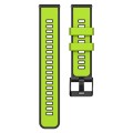 For Garmin Forerunner 265S / 255S / Venu 2S 18mm Weave Two-Color Silicone Watch Band(Lime Black)