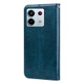 For Xiaomi Redmi Note 13 4G Oil Wax Texture Leather Phone Case(Blue)