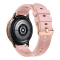 For Amazfit GTR Mini / Bip 3 / Bip 3 Pro 20mm Solid Color Rose Gold Buckle Silicone Watch Band(Pink)
