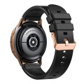 For Amazfit GTR Mini / Bip 3 / Bip 3 Pro 20mm Solid Color Rose Gold Buckle Silicone Watch Band(Black