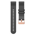 For Amazfit GTR Mini / Bip 3 / Bip 3 Pro 20mm Solid Color Rose Gold Buckle Silicone Watch Band(Black