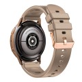 For Amazfit GTR Mini / Bip 3 / Bip 3 Pro 20mm Solid Color Rose Gold Buckle Silicone Watch Band(Khaki