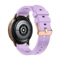 For Amazfit GTR Mini / Bip 3 / Bip 3 Pro 20mm Solid Color Rose Gold Buckle Silicone Watch Band(Light