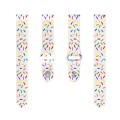 For Garmin Venu / SQ / SQ2 / Venu 2 Plus 20mm Sports Rainbow Dots Silicone Watch Band(White)