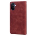 For Huawei nova Y70 / Y70 Plus Frosted Business Magnetic Horizontal Flip PU Phone Case(Brown)