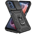 For Motorola Moto G Play 5G 2024 Sliding Camshield Holder Phone Case(Black)
