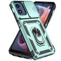 For Motorola Moto G Play 5G 2024 Sliding Camshield Holder Phone Case(Dark Green)