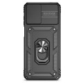 For Motorola Moto G22 5G / Moto G Play 2024 Sliding Camshield Holder Phone Case(Black)