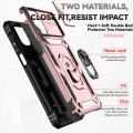 For Motorola Moto G22 5G / Moto G Play 2024 Sliding Camshield Holder Phone Case(Rose Gold)