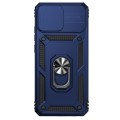 For Samsung Galaxy A24 Sliding Camshield Holder Phone Case(Blue)