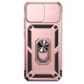 For Samsung Galaxy A03 166mm Sliding Camshield Holder Phone Case(Rose Gold)