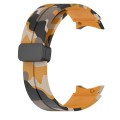 For Samsung Galaxy Watch5 / 5 Pro / Watch 4 / 4 Classic Magnetic Clasp Camouflage Silicone Watch Ban