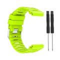 For Garmin Forerunner 920XT Solid Color Silicone Replacement Watch Band(Lime Green)