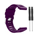 For Garmin Forerunner 920XT Solid Color Silicone Replacement Watch Band(Dark Purple)