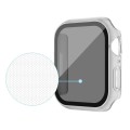For Apple Watch SE 40mm Frosted PC + Anti-spy Tempered Film Integrated Watch Protective Case(Transpa