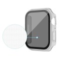 For Apple Watch 7 41mm Frosted PC + Anti-spy Tempered Film Integrated Watch Protective Case(Transpar