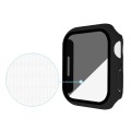 For Apple Watch SE 2022 44mm Frosted PC + Anti-spy Tempered Film Integrated Watch Protective Case(Bl