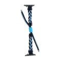 Silicone Bean Braided Cord Nylon Watch Band For Apple Watch 8 41mm(Black Blue)