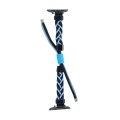 Silicone Bean Braided Cord Nylon Watch Band For Apple Watch 7 41mm(Black Blue)