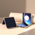 For Motorola Razr 40 Ultra Nano Plating Retro Litchi Texture PU Phone Case(Blue)