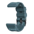 For Garmin Forerunner 965 / 955 / 945 / 935 Screw Black Steel Buckle Silicone Watch Band(Navy Blue)