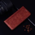 For Xiaomi Redmi Note 13 4G Frosted Business Magnetic Horizontal Flip PU Phone Case(Brown)
