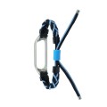 For Xiaomi Mi Band 6 / 5 Silicone Bean Braided Cord Nylon Watch Band(Black Blue)