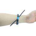 For Xiaomi Mi Band 7 Silicone Bean Braided Cord Nylon Watch Band(Black Blue)