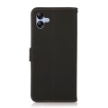 For Samsung Galaxy A05 KHAZNEH Custer Genuine Leather RFID Phone Case(Black)