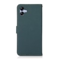 For Samsung Galaxy A05 KHAZNEH Custer Genuine Leather RFID Phone Case(Green)