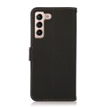 For Samsung Galaxy A35 5G KHAZNEH Custer Genuine Leather RFID Phone Case(Black)