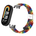 For Xiaomi Mi Band 8 / 8 NFC Metal Head + Nylon Braided Steel Buckle Watch Band(Colorful)