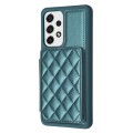 For Samsung Galaxy A13 5G / 4G BF25 Square Plaid Card Bag Holder Phone Case(Green)