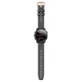 For Garmin Epix Pro 42mm Rose Gold Buckle Silicone Watch Band(Black)