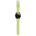 For Garmin Epix Pro 42mm Rose Gold Buckle Silicone Watch Band(Green)
