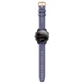 For Garmin Epix Pro 42mm Rose Gold Buckle Silicone Watch Band(Dark Blue)