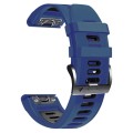 For Garmin Instinct 2X Solar Sports Two-Color Silicone Watch Band(Midnight Blue+Black)