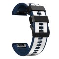 For Garmin Instinct 2X Solar Sports Two-Color Silicone Watch Band(White+Dark Blue)